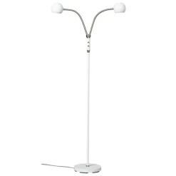 Fladen golvlampa tvåarmad, vit