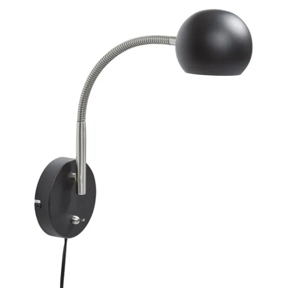 Fladen vägglampa, svart