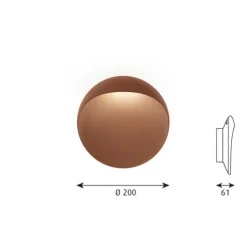 Flindt LED vägglampa, corten 20cm