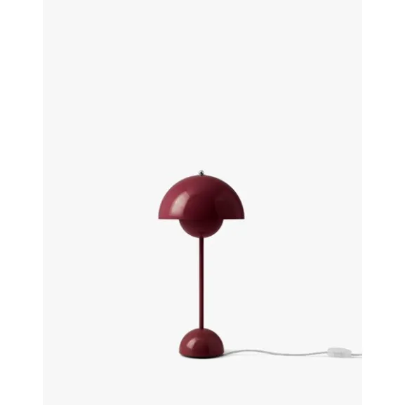 Flowerpot Bordslampa VP3, Dark Plum 50cm