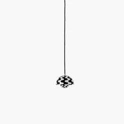 Flowerpot Pendant VP10, Black/White Pattern 16cm