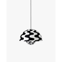 Flowerpot Pendel VP2, Black/White 50cm
