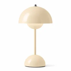 Flowerpot Portabel bordslampa VP9, Ivory, magnetisk laddare 33cm