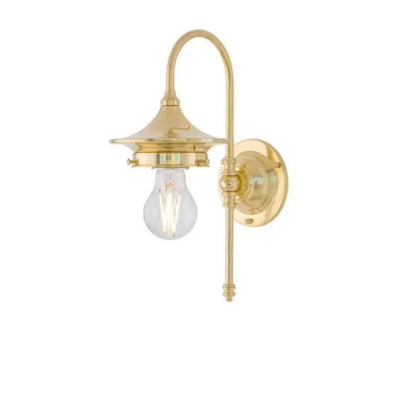 Fryxell Vägglampa IP24, mässing