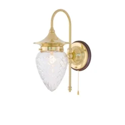 Fryxell vägglampa mässing/brun