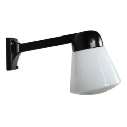 Funkislampa med koniskt glas, svart