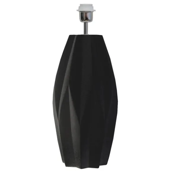 Geometric Lampfot Matt svart 20cm
