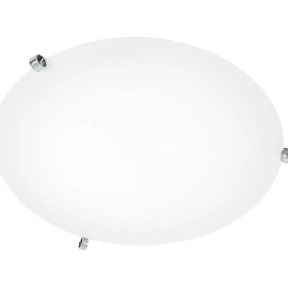 Ögla plafond, krom/vit 45cm