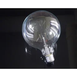 Glödlampa glob klar E27, 40W 125mm