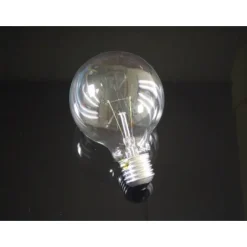 Glödlampa glob klar E27, 25W 80mm