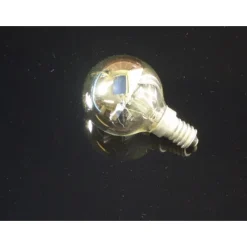 Glödlampa klot E14, 25W toppförspeglad silver
