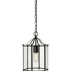 Glimminge taklampa, mattsvart/klarglas 33,5cm
