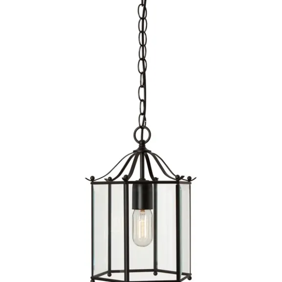 Glimminge taklampa, mattsvart/klarglas 33,5cm