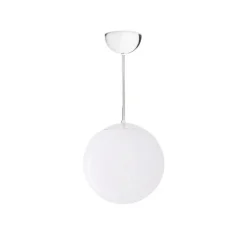 Glob taklampa fast höjd, krom/blankt opalglas 20cm