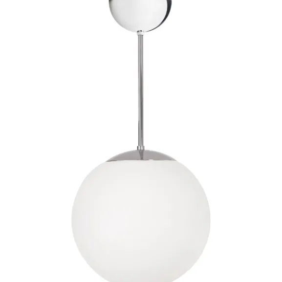 Glob taklampa fast höjd, krom/opalglas 20cm