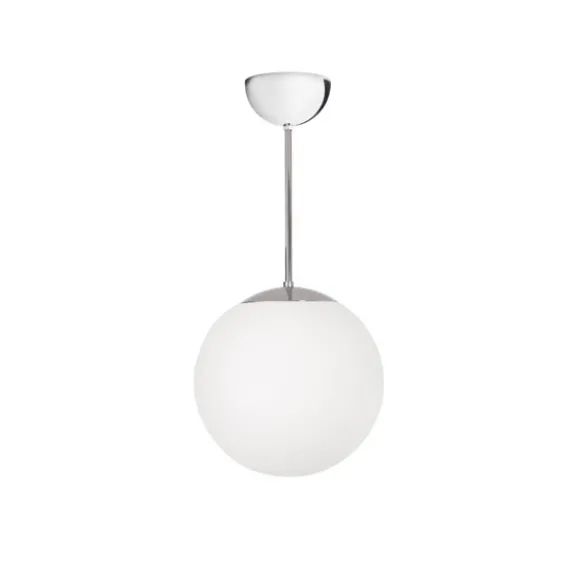 Glob taklampa fast höjd, krom/blankvit 30cm