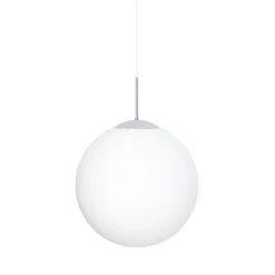 Glob taklampa, krom/opalglas 50cm