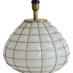 Gloria Lampfot Vitt glas / Mässing 38cm