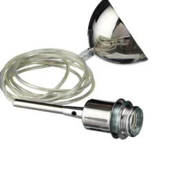 Gloria upphäng E27, krom/transparent 3m