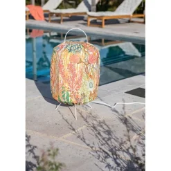 Golv-/bordslampa Lou H70 s/v E27 2,5m IP44 Tropical