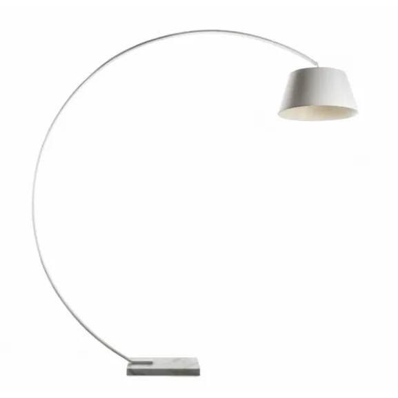 Golvlampa Arch Vit Med Vit Kabel 50cm