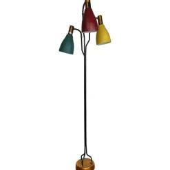 Golvlampa 3-arm, Svart/Antik