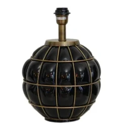 Grace Kelly Lampfot Svart glas / Mässing 26cm