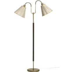 Gripsholm golvlampa, oxid/mahogny 145cm