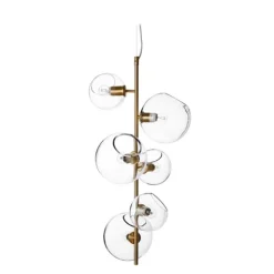 Göte taklampa, mässing/klar 83cm