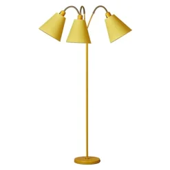 Haga golvlampa trearmad, gul 140cm