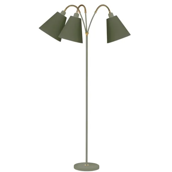 Haga golvlampa trearmad, gröngrå 140cm