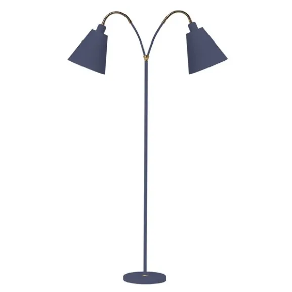 Haga golvlampa tvåarmad, blå 140cm