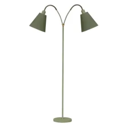 Haga golvlampa tvåarmad, gröngrå 140cm