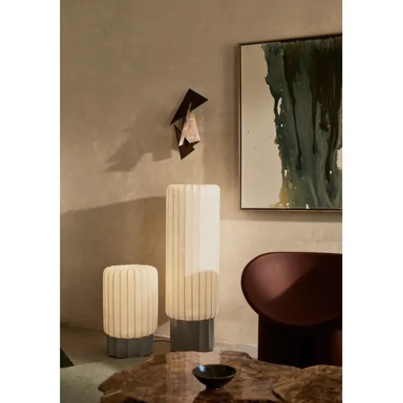 Half Meter golvlampa Cocoon, aluminium