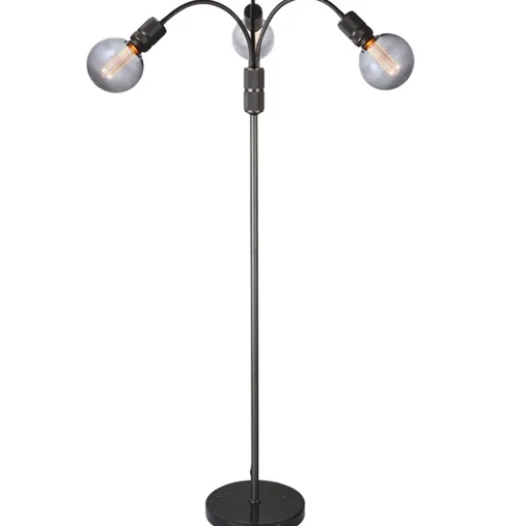 Halo golvlampa, gun black