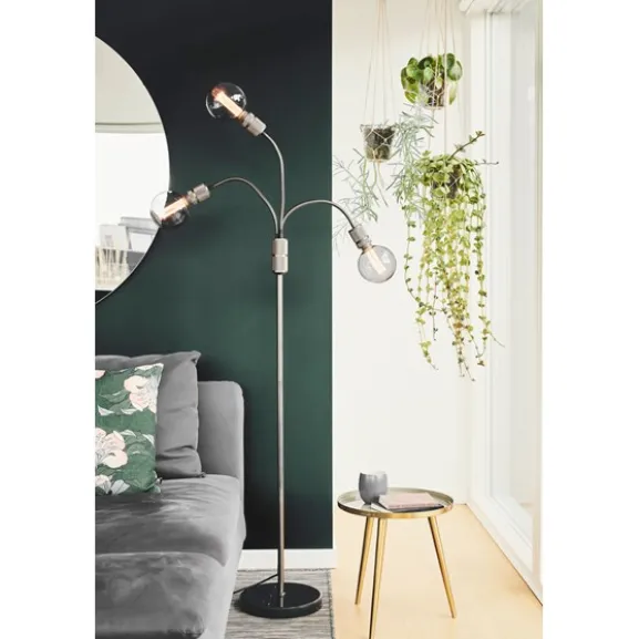 Halo golvlampa, gun black