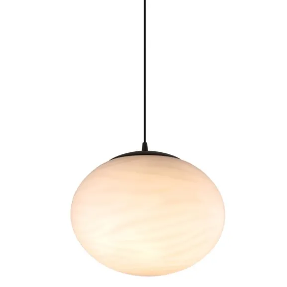 Handmade glaspendel opalvit Ø38cm