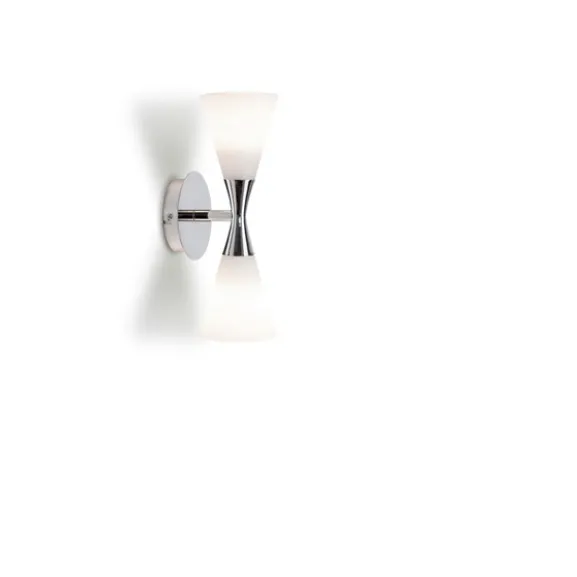 Harlekin vägglampa Duo krom E14
