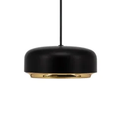 Hazel taklampa mini, svart/mässing Ø22
