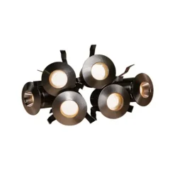 Heatspot bastubelysning 6-pack, borstad stål