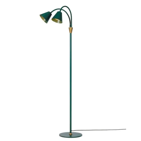 Hygge golvlampa 2-arm, Mörkgrön