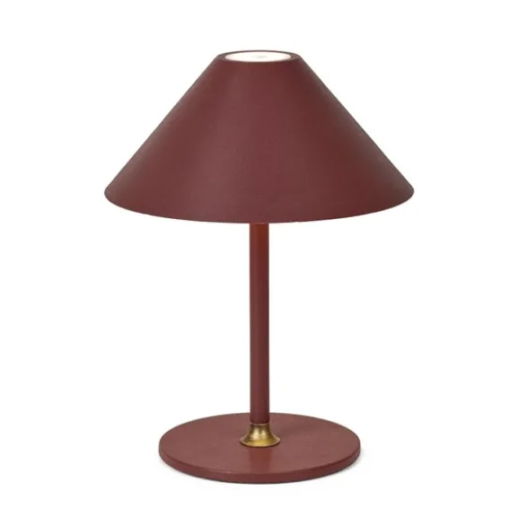 Hygge portabel bordslampa Maroon röd Ø19