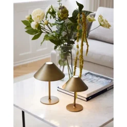 Hygge portabel bordslampa Mässing Ø19