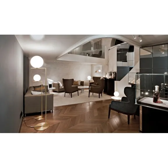 IC Lights F2 golvlampa, krom 185cm