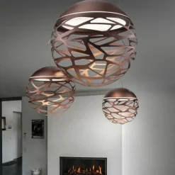 Kelly large sphere pendel, koppar/brons 80cm