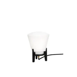 KH#100 Bordslampa låg svart/opalvit
