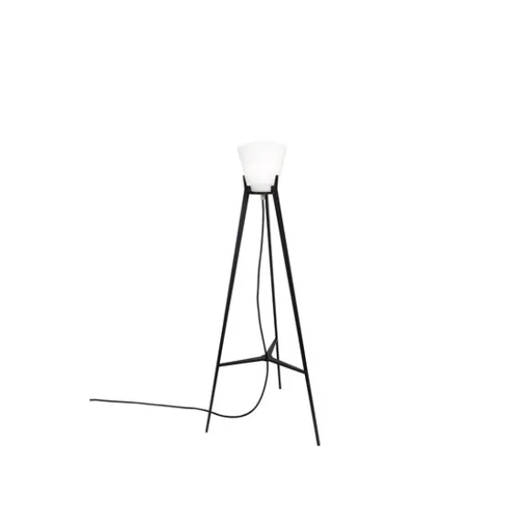 KH#100 Golvlampa svart/opalvit