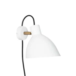 KH#1 vägglampa, vit/råmässing 24cm