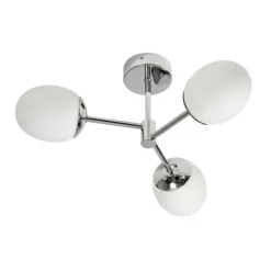 Klasen 3 taklampa, krom/opal