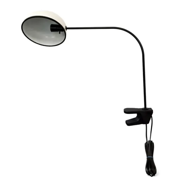 Klämlampa svart/vit 55 cm